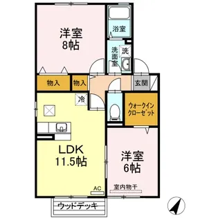 ECO−レジデンス『モア』 A棟【1階】の間取り