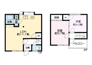 メゾン阿須那【B号室】の間取り