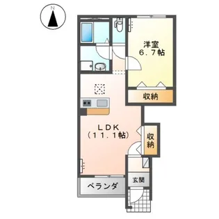 ベル フルール【1階】の間取り