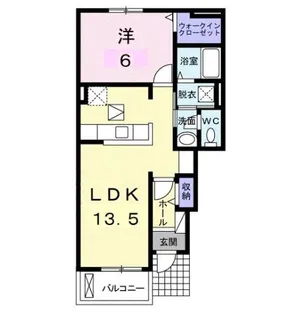 ルーベル春日D【1階】の間取り