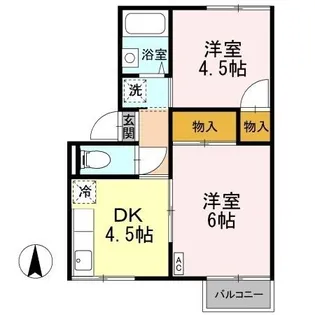 プレジール22【201号室】の間取り