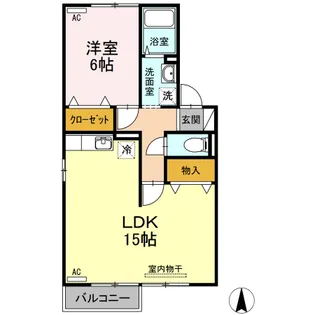 1LDKの間取り画像