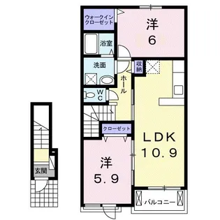 ハーモニー成合【2階】の間取り