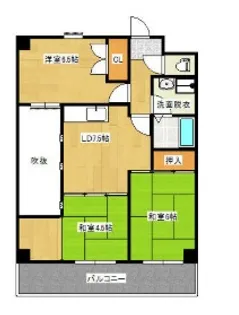 グレーシル鷹取【2階】の間取り