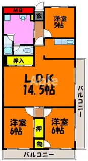 3LDKの間取り画像
