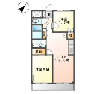 グレース春日【1階】の間取り