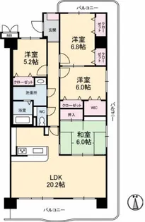 サントノーレ高松中央【11階】の間取り
