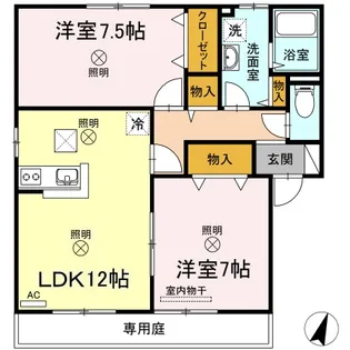 コンフォール翠 A棟【1階】の間取り