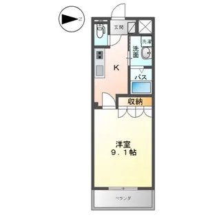 カントリードール【1階】の間取り