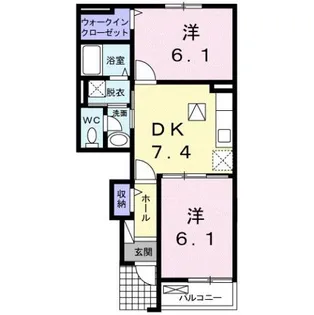 クレストールKⅡ【1階】の間取り