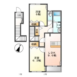 カシータ殿畑【2階】の間取り