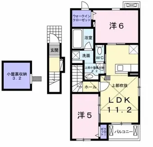 ヴィラ・ジュラク B【2階】の間取り