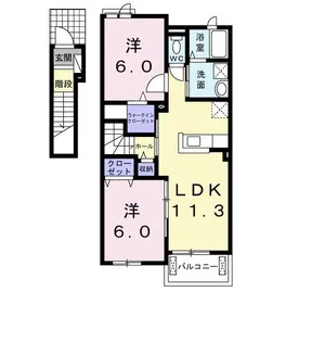アルタB【2階】の間取り