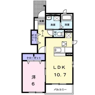 メゾン ド サザンカ【1階】の間取り