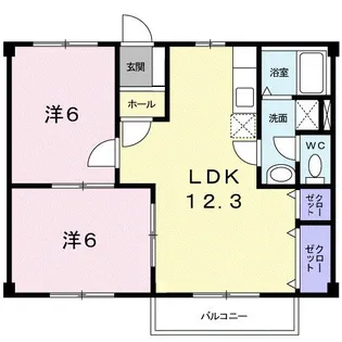 トラッド木田谷Ⅱ【2階】の間取り
