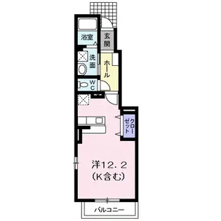アクティフ春日【1階】の間取り