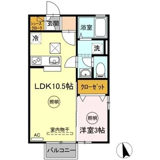 ユーラナス木太【1階】の間取り