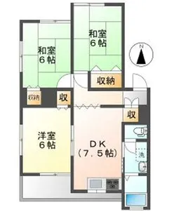 コーポサンシティ C【2階】の間取り