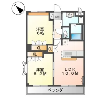 フリーデン【2階】の間取り