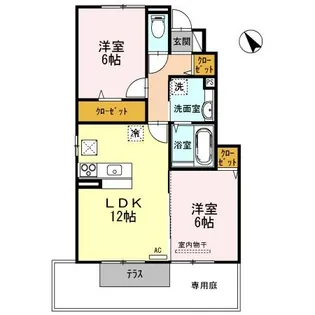 エクセラ C棟【1階】の間取り