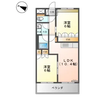 リビュール・エスポアA【1階】の間取り