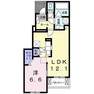 セレーノC【1階】の間取り