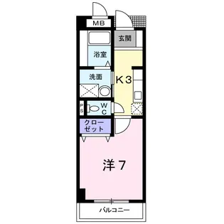 メルヴェイュ・ロジュマン【1階】の間取り