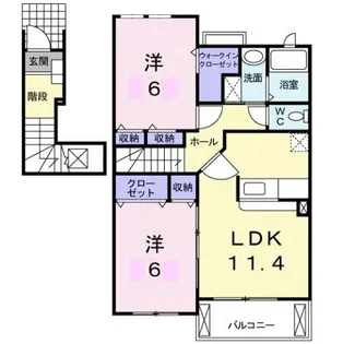 クリスタル B【2階】の間取り
