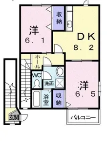 クレディ・タケウチ A【2階】の間取り