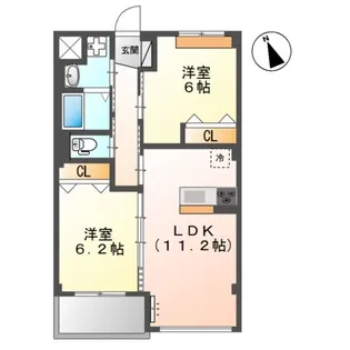 MARUKATSU UTAZU【2階】の間取り