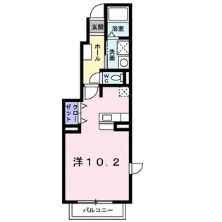 リュエル・ウエスト【1階】の間取り