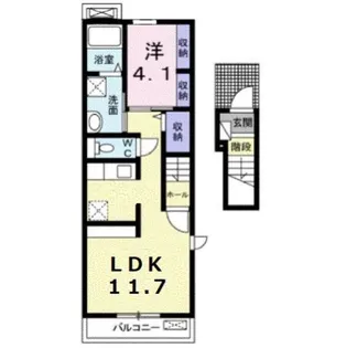 ブルースカイ 本庄【2階】の間取り