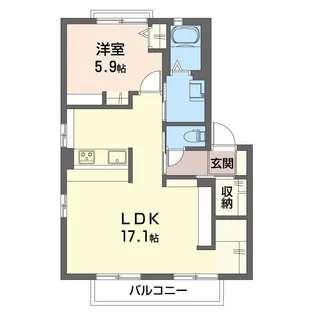 ハピネスJ?【2階】の間取り