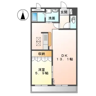 ロイヤルコーポ中川【1階】の間取り