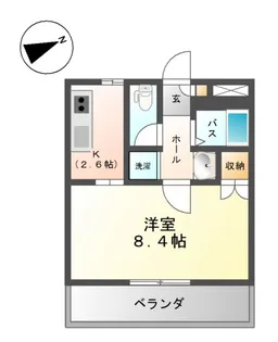 プリメール老松【1階】の間取り