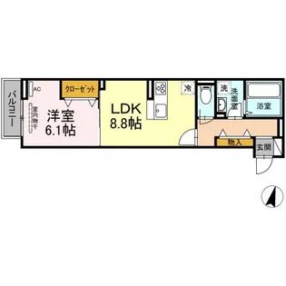オリヴィエ西町【2階】の間取り