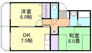 岡山県倉敷市中島【アパート】の間取り