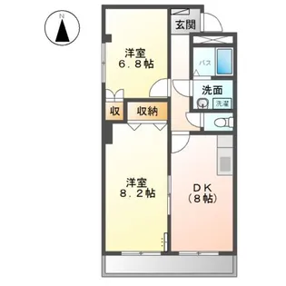 ミレニアム福田【1階】の間取り