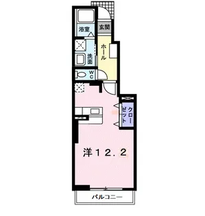サニーサイド ハウス 森C【1階】の間取り