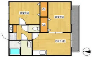 パティオD棟【2階】の間取り