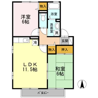 アリッサム21 A【202号室】の間取り