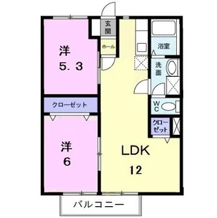 トラッド木田谷Ⅰ【2階】の間取り