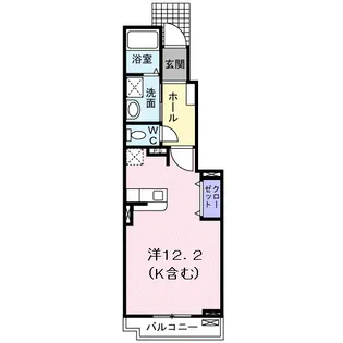 プロシャンドゥミールB【1階】の間取り