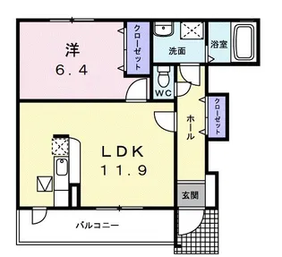 プリムラ ジュリアン【1階】の間取り