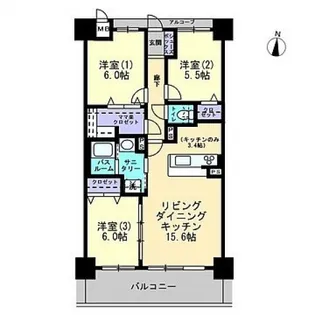 アルファスマート倉敷平田【9階】の間取り