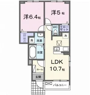 アルス・リガーレ【1階】の間取り
