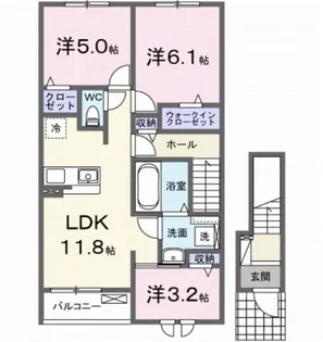 アルス・リガーレ【2階】の間取り