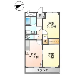 ミレニアム・ハイム1号館【1階】の間取り