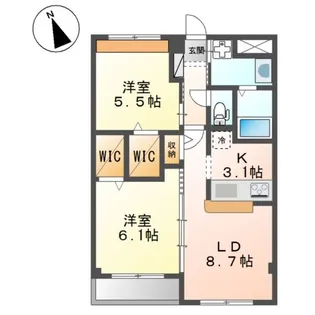 グランコスモA【1階】の間取り