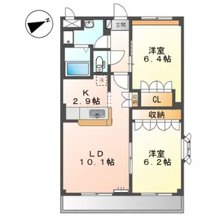 テンダーハウス【2階】の間取り